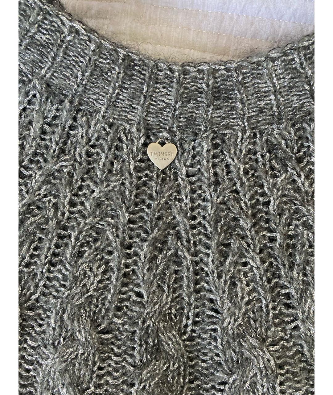 TWIN-SET Антрацитовый шерстяной джемпер / свитер, фото 3