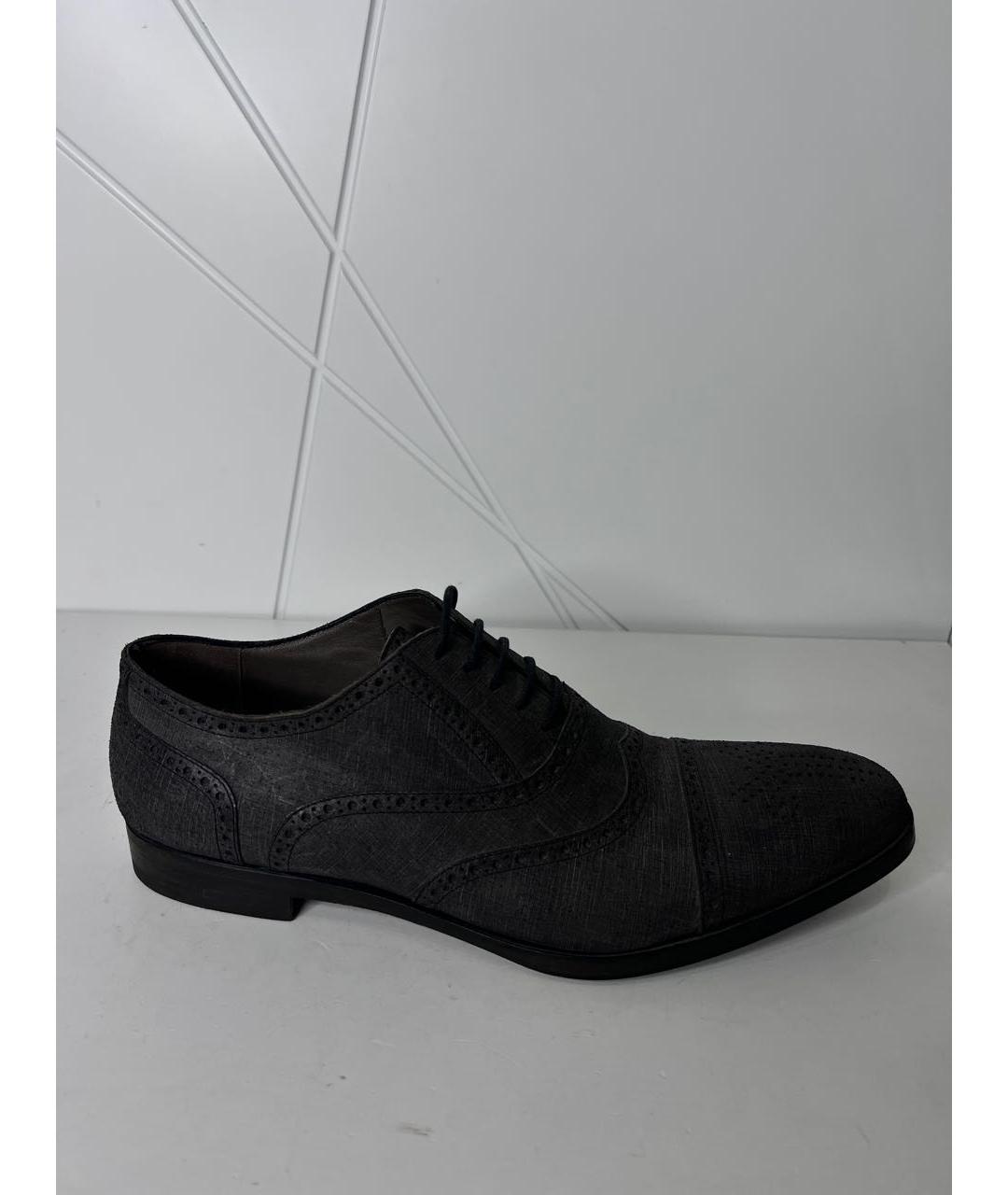 SAINT LAURENT Серые нубуковые туфли, фото 2