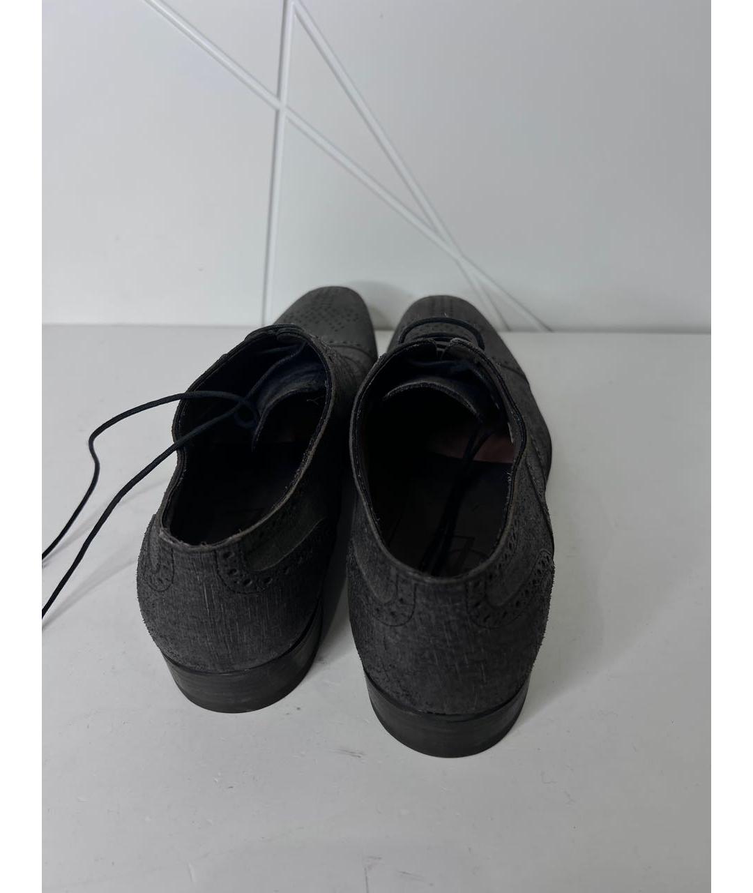 SAINT LAURENT Серые нубуковые туфли, фото 5