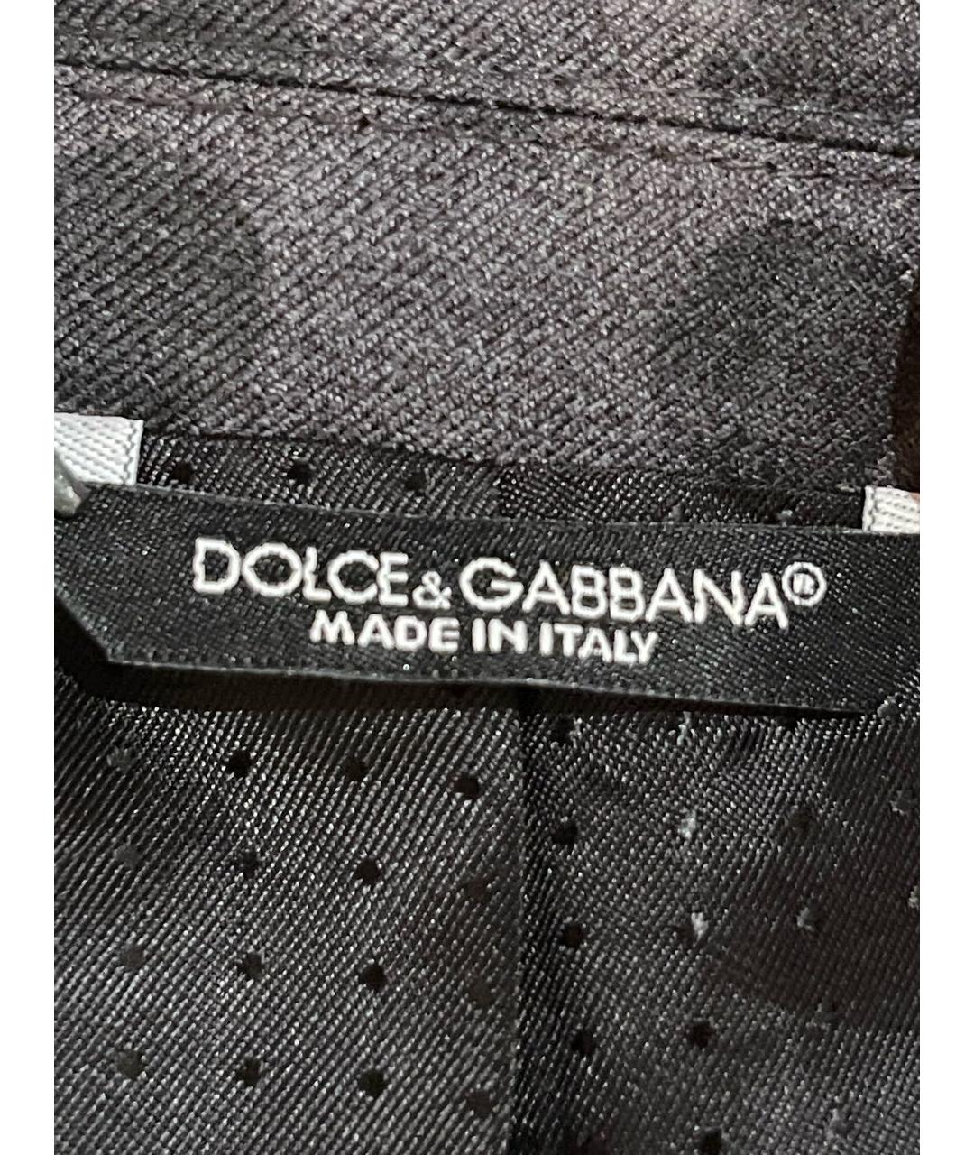 DOLCE&GABBANA Серый шерстяной пиджак, фото 5