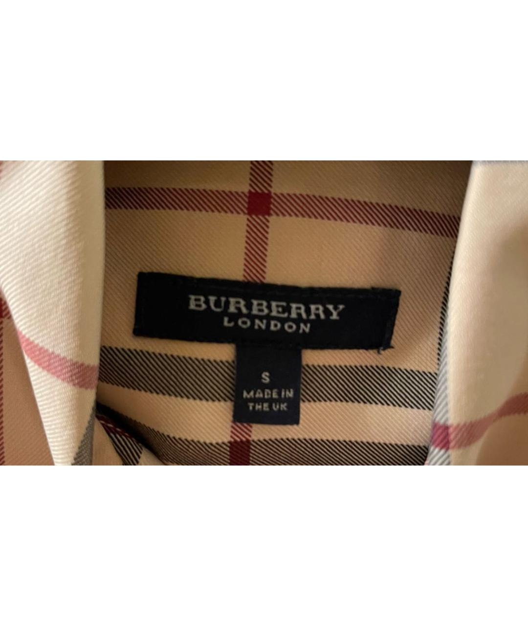 BURBERRY Бежевая хлопковая рубашка, фото 2