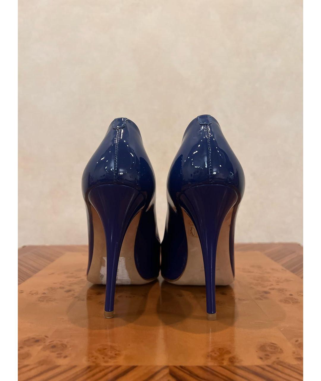 FABI Темно-синие туфли из лакированной кожи, фото 4