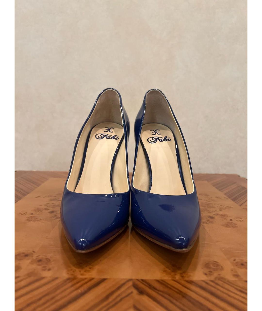 FABI Темно-синие туфли из лакированной кожи, фото 2