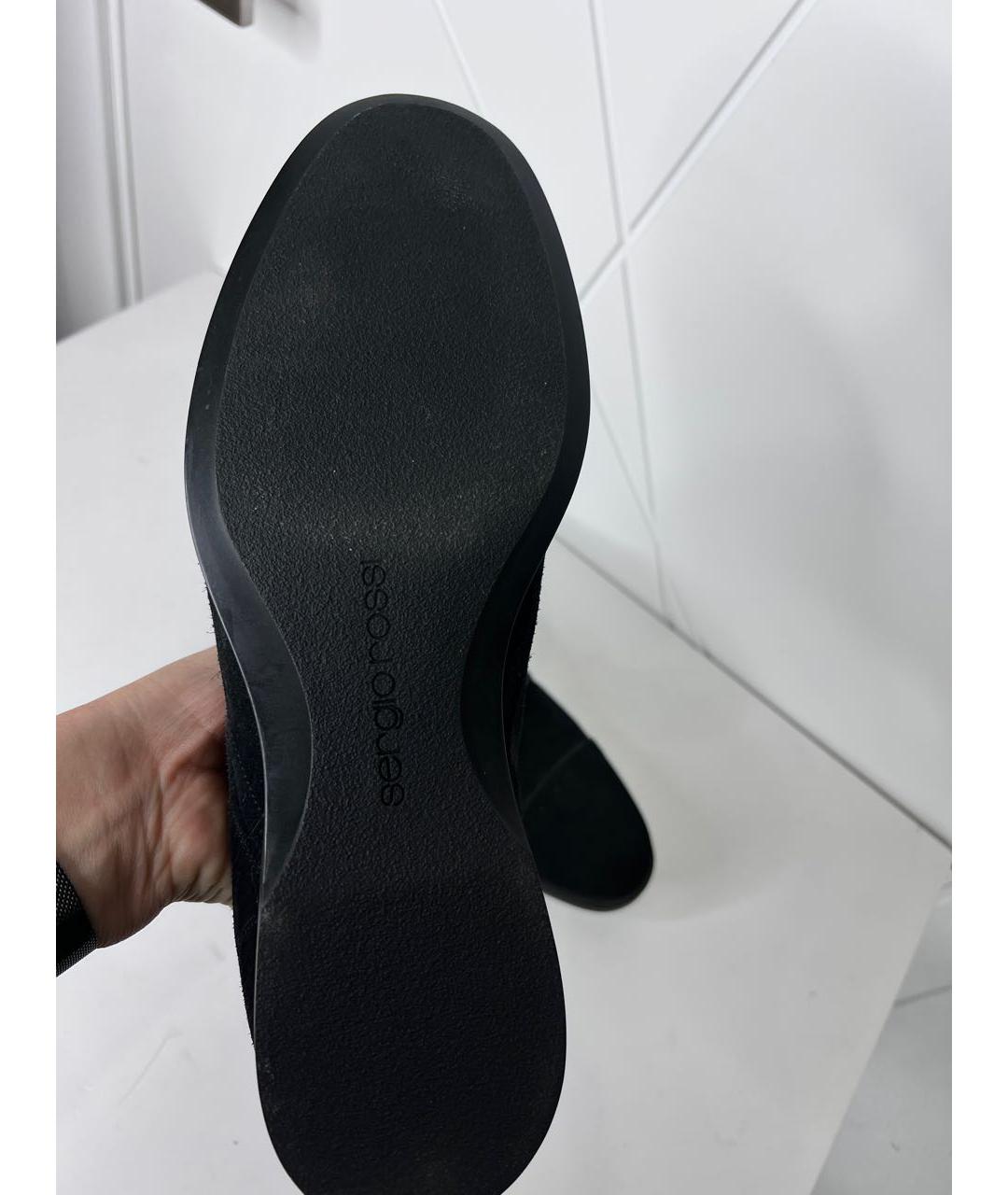 SERGIO ROSSI Черные замшевые туфли, фото 5