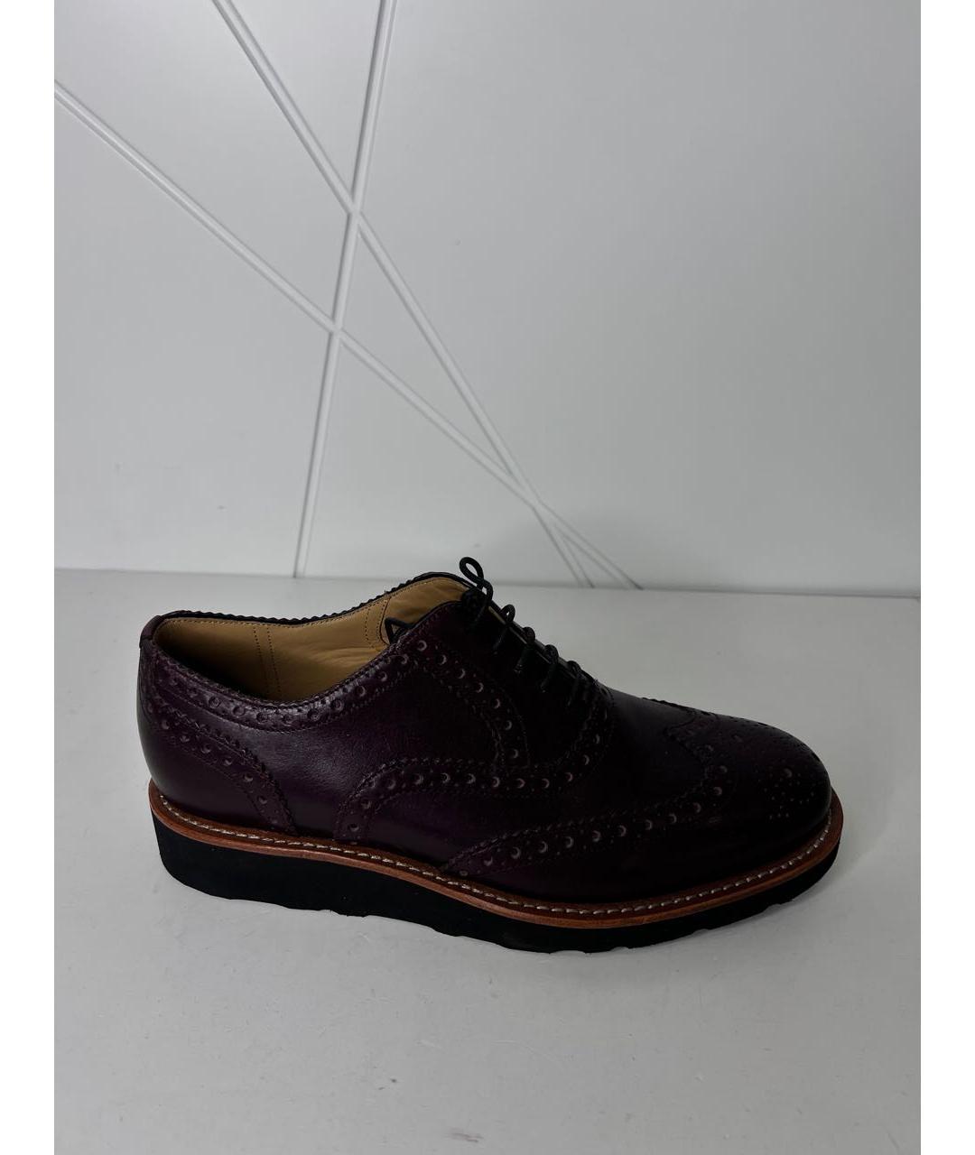 BALLY Бордовые кожаные туфли, фото 6