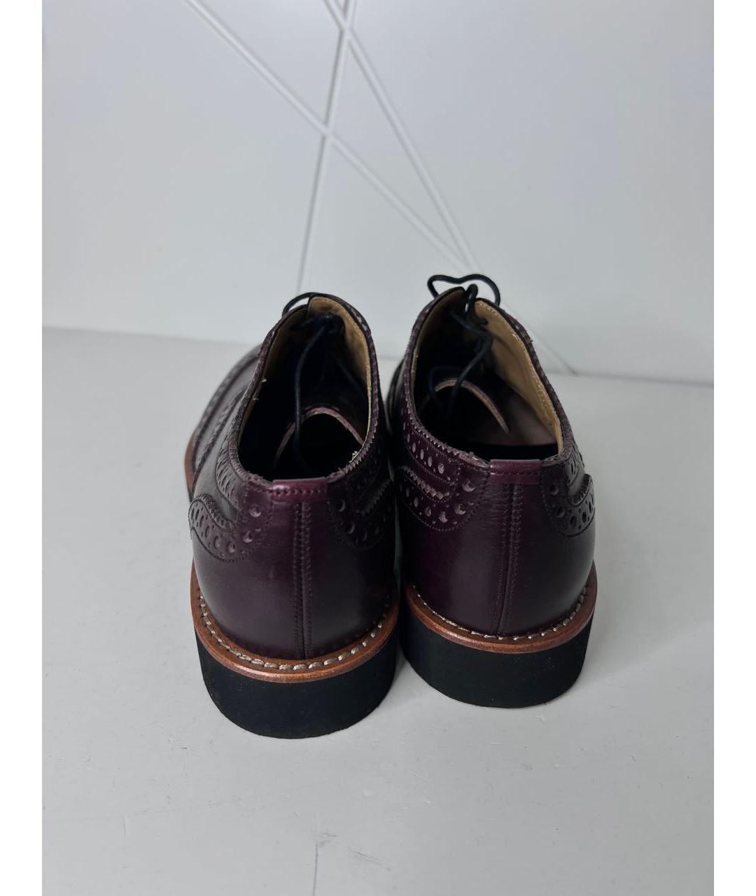 BALLY Бордовые кожаные туфли, фото 4