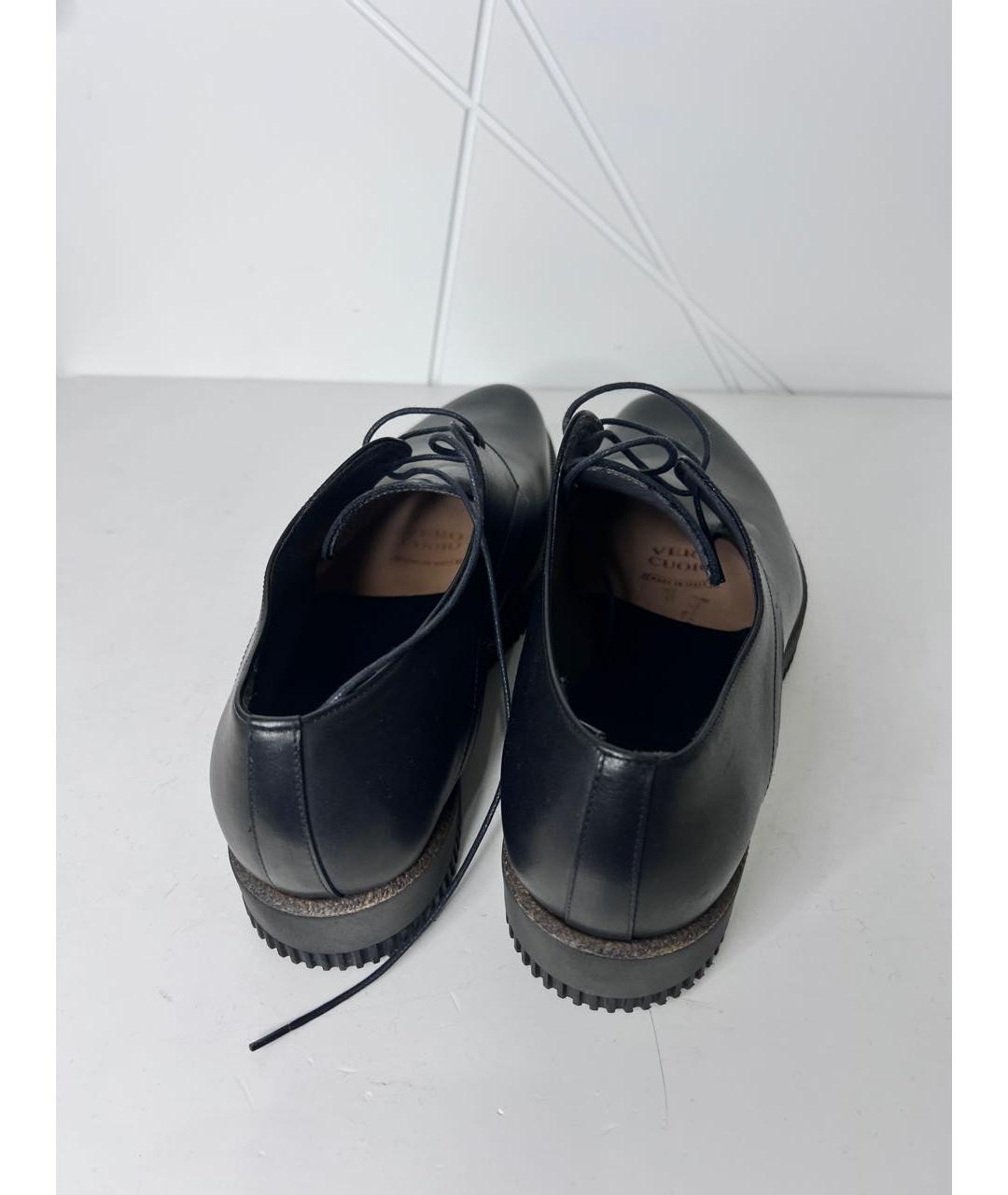 LANVIN Черные кожаные туфли, фото 4