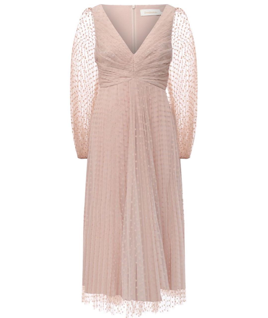 ZIMMERMANN Розовое сетчатое вечернее платье, фото 1