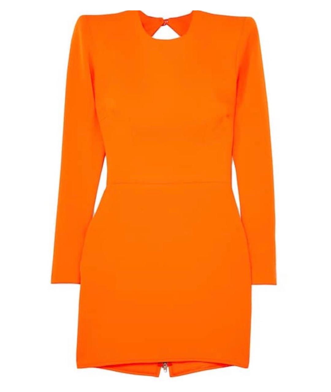 ALEX PERRY Оранжевое креповое коктейльное платье, фото 1