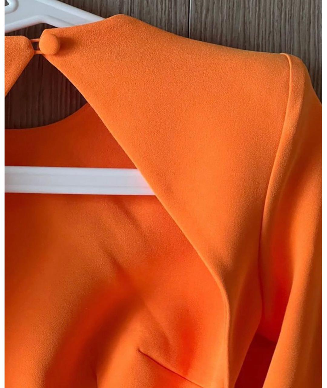 ALEX PERRY Оранжевое креповое коктейльное платье, фото 4
