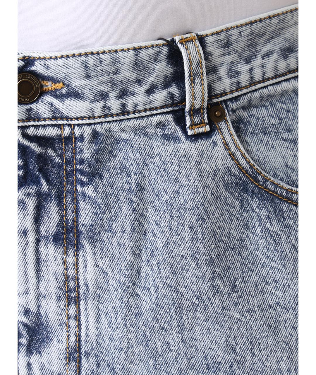 SAINT LAURENT Синие джинсы скинни, фото 5