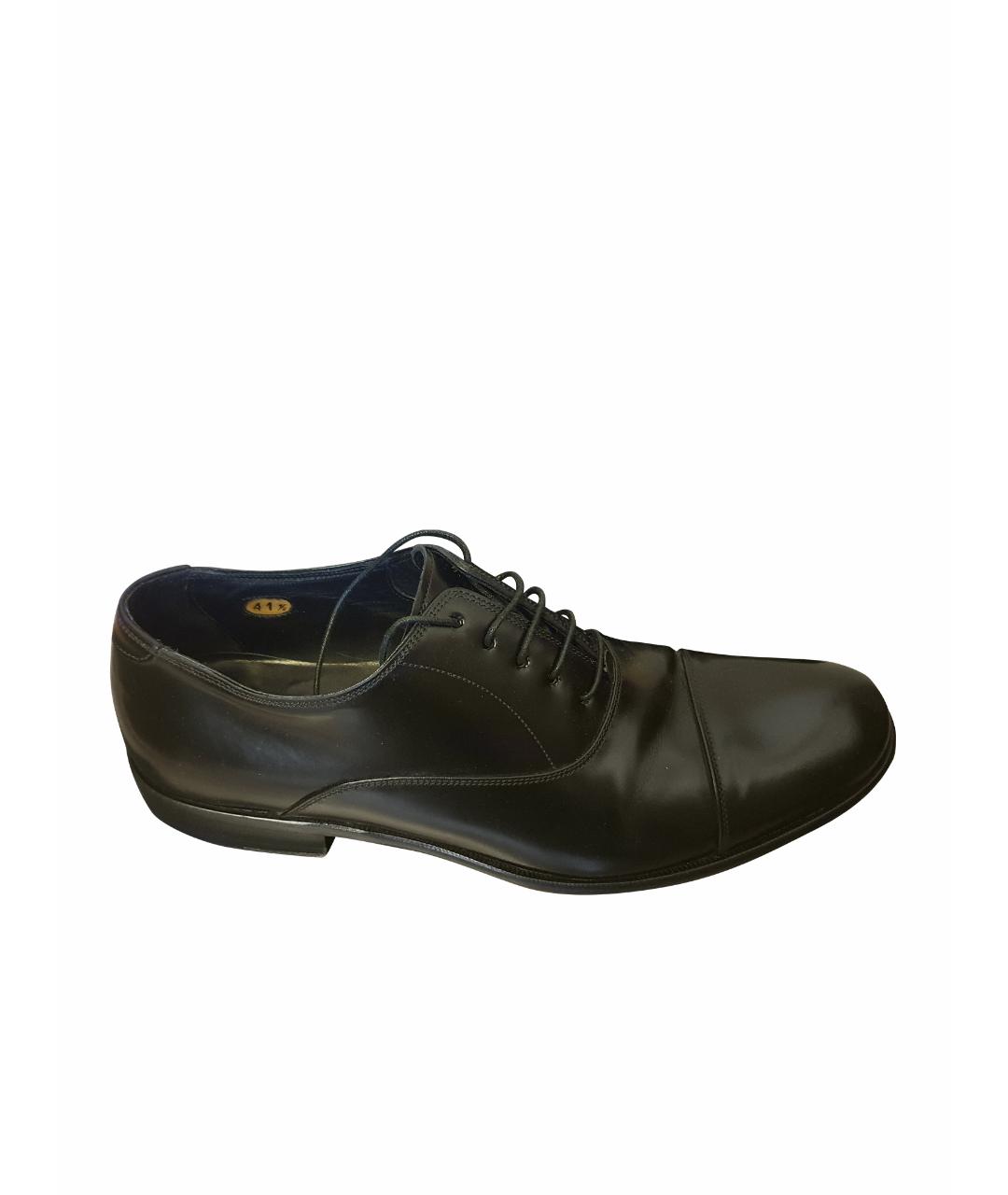 GIANFRANCO FERRE Черные кожаные туфли, фото 1