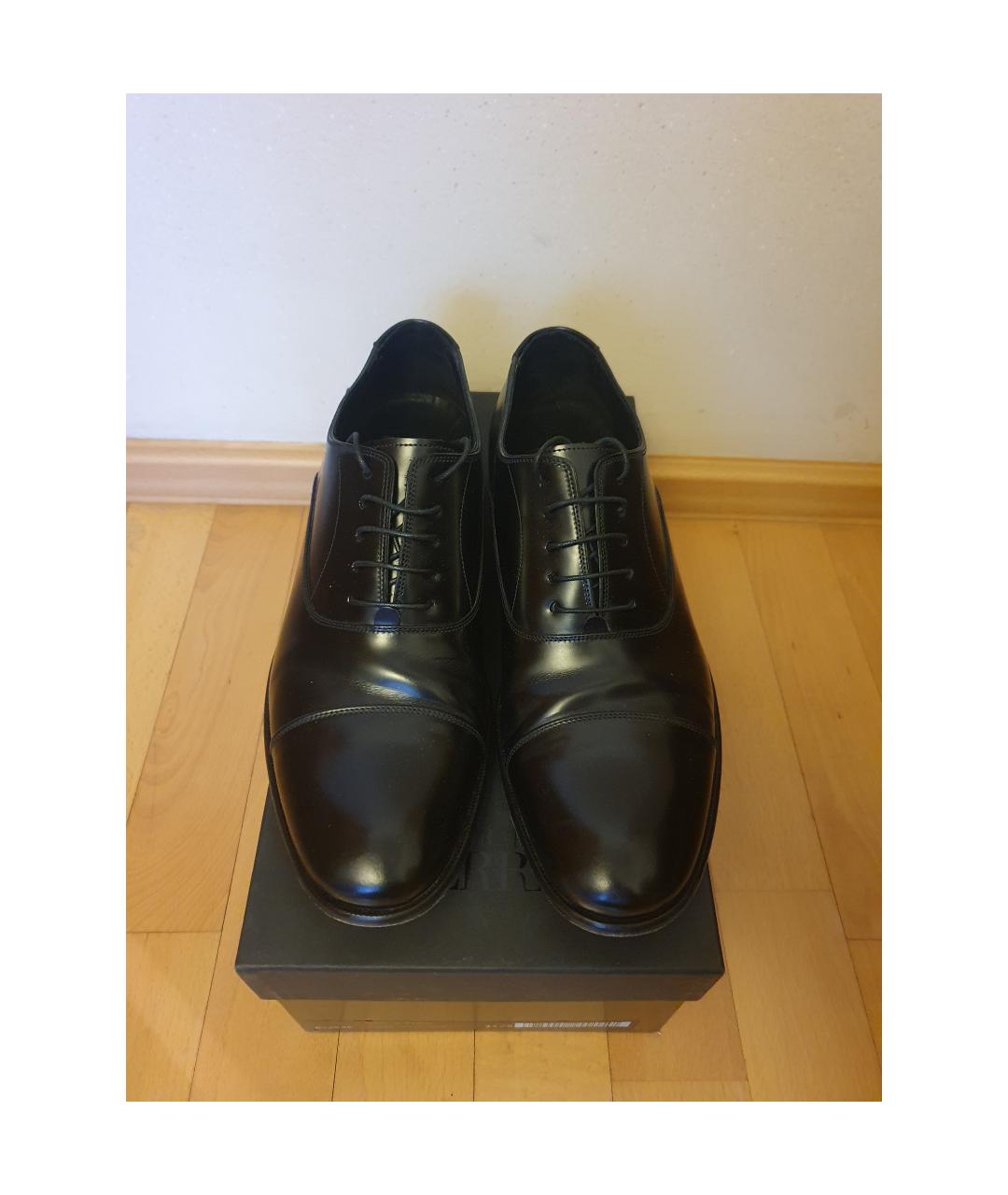 GIANFRANCO FERRE Черные кожаные туфли, фото 2