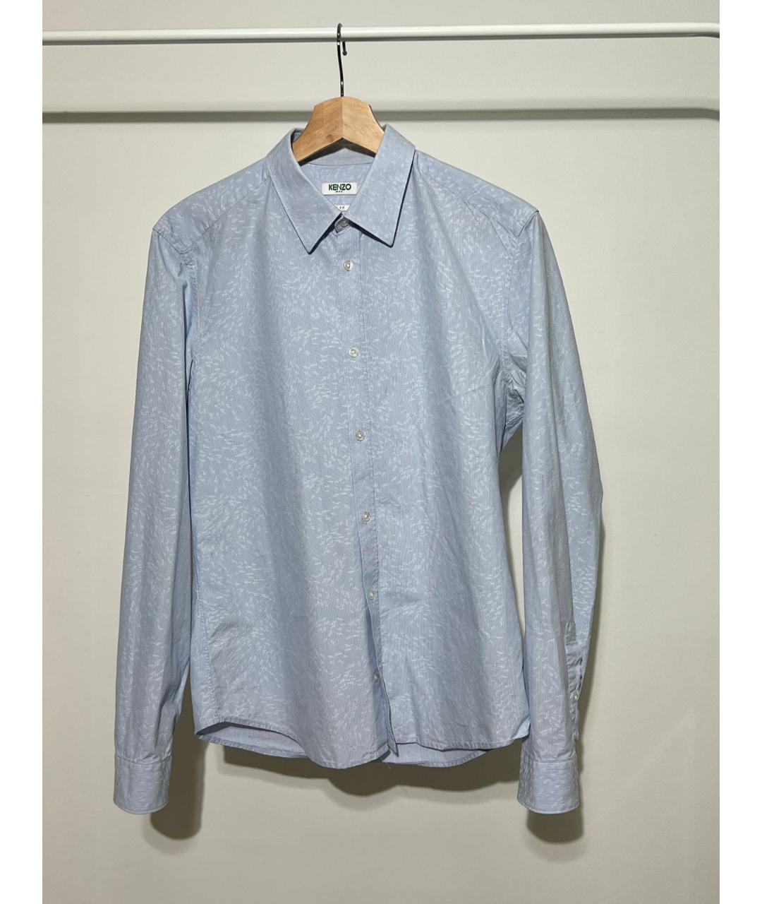 KENZO Голубая хлопковая кэжуал рубашка, фото 10