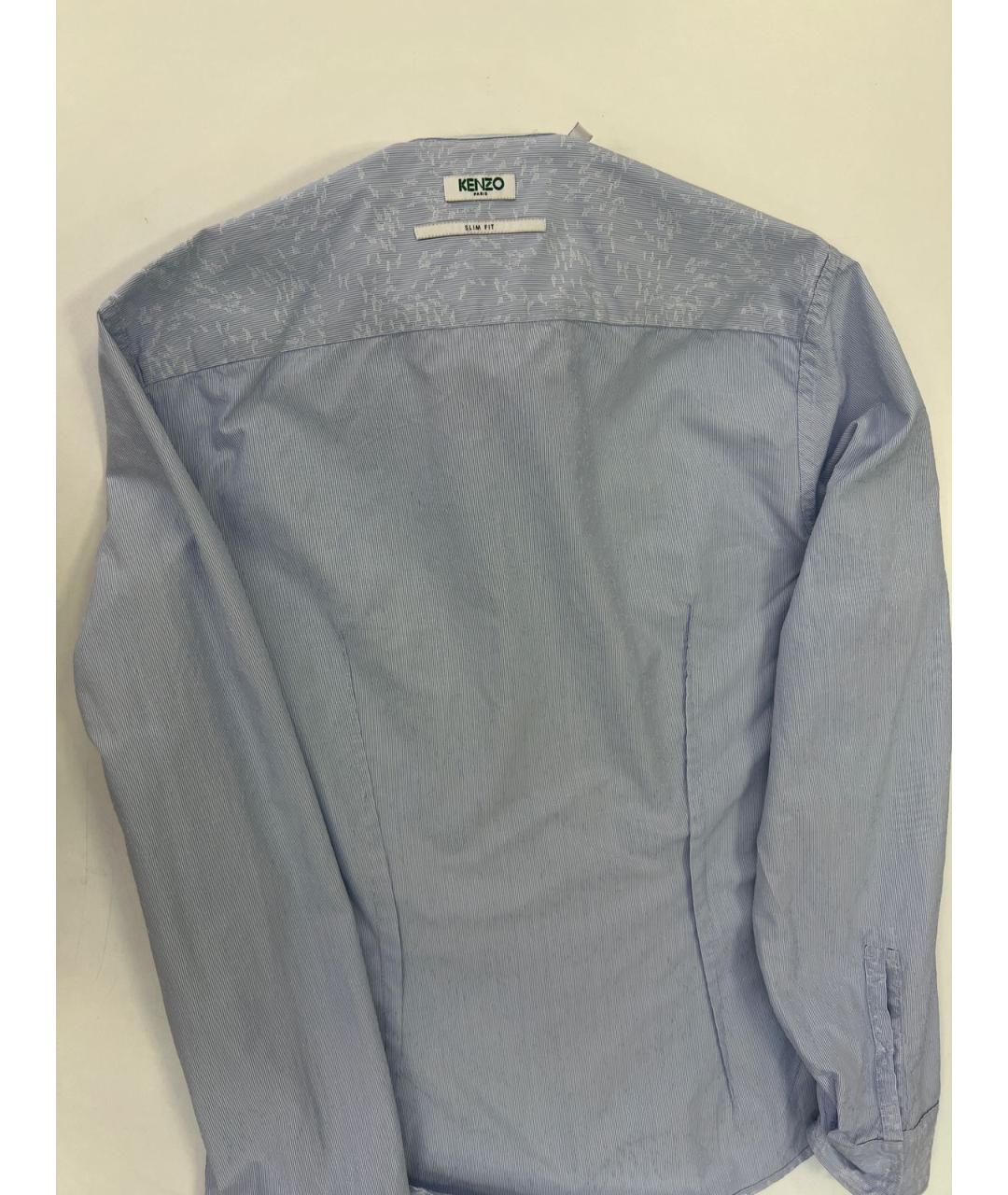 KENZO Голубая хлопковая кэжуал рубашка, фото 3