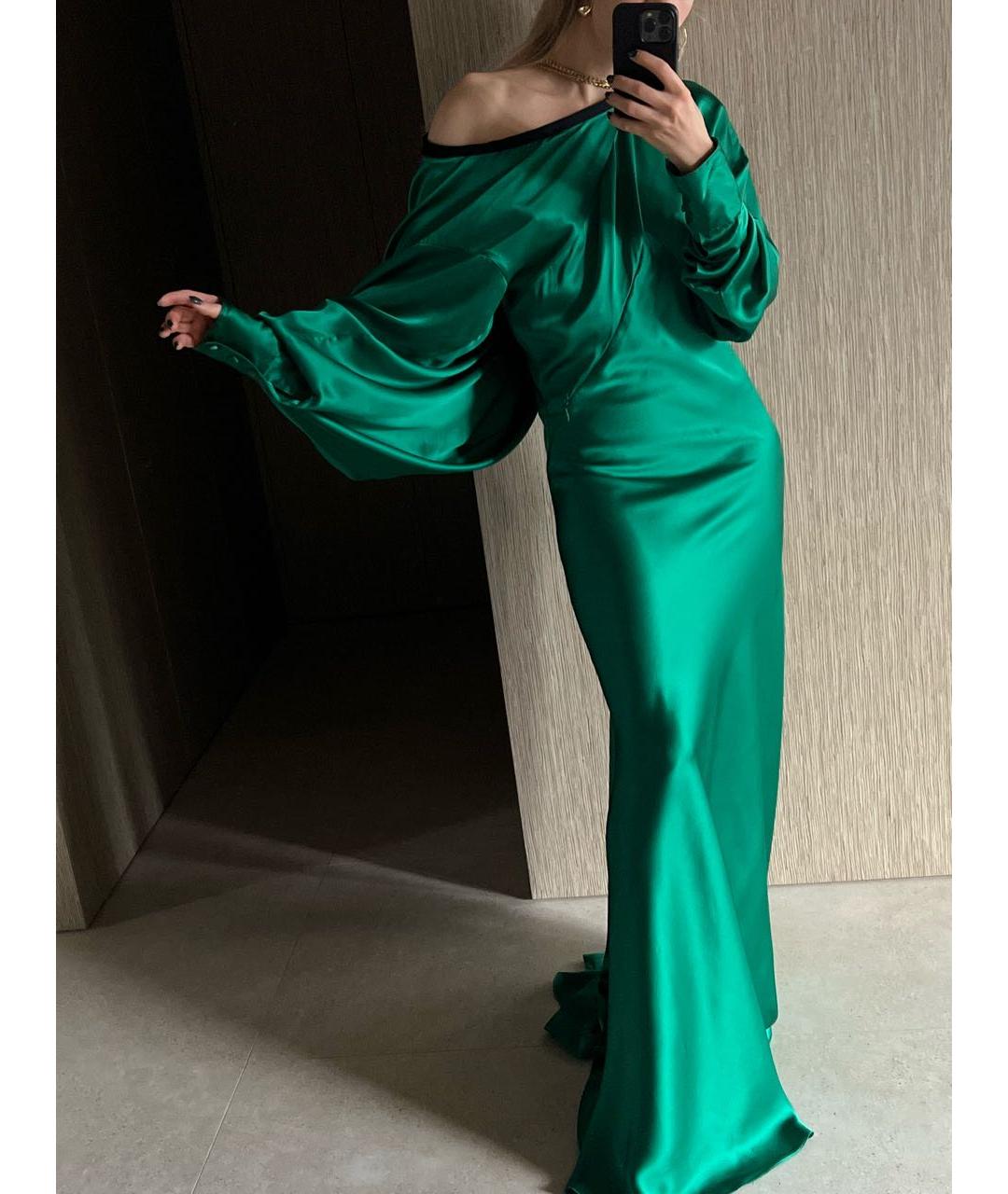 Y/PROJECT Зеленые шелковое вечернее платье, фото 4