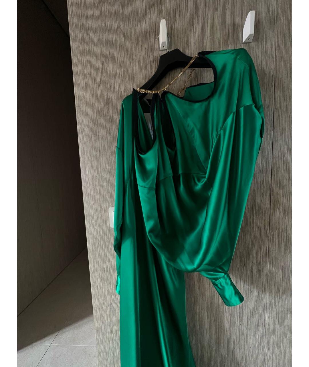 Y/PROJECT Зеленые шелковое вечернее платье, фото 5
