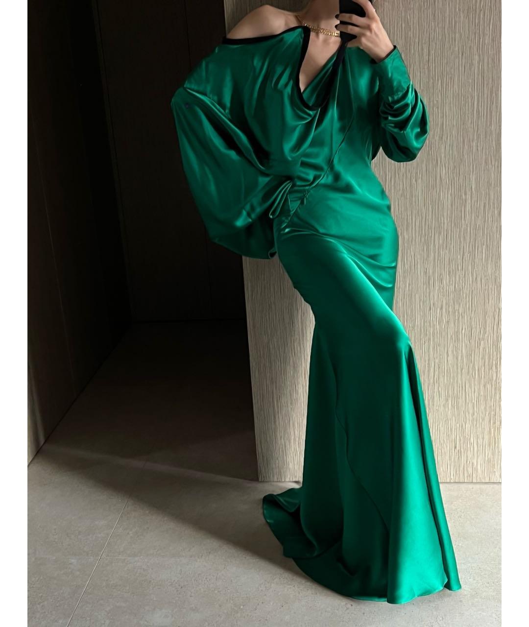 Y/PROJECT Зеленые шелковое вечернее платье, фото 2