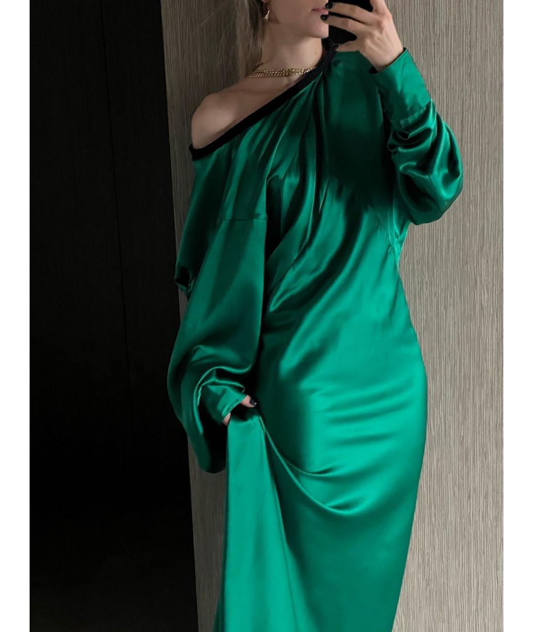 Y/PROJECT Зеленые шелковое вечернее платье, фото 3