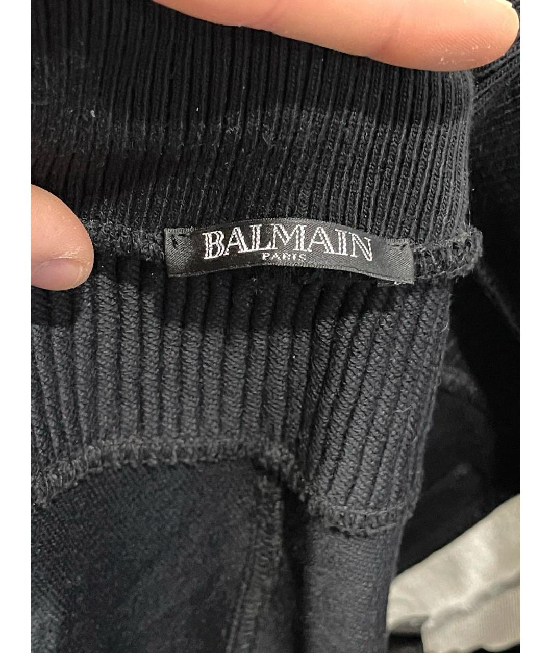 BALMAIN Черные хлопковые повседневные брюки, фото 7