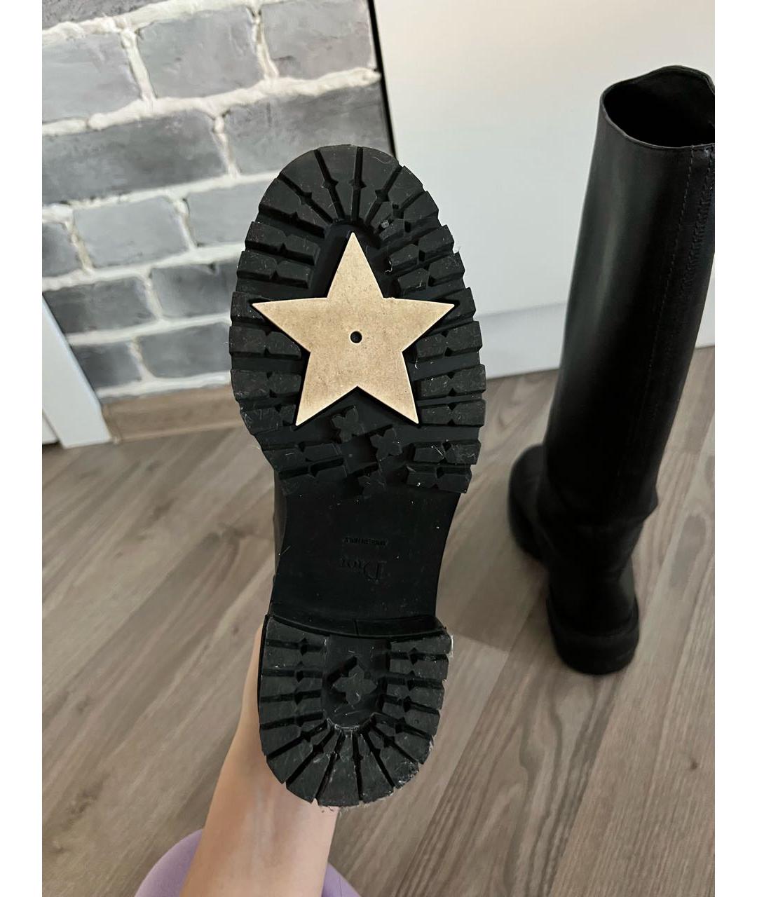 CHRISTIAN DIOR PRE-OWNED Черные кожаные ботинки, фото 4