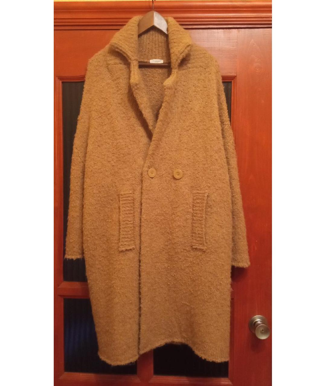 TWIN-SET Бежевое шерстяное пальто, фото 8