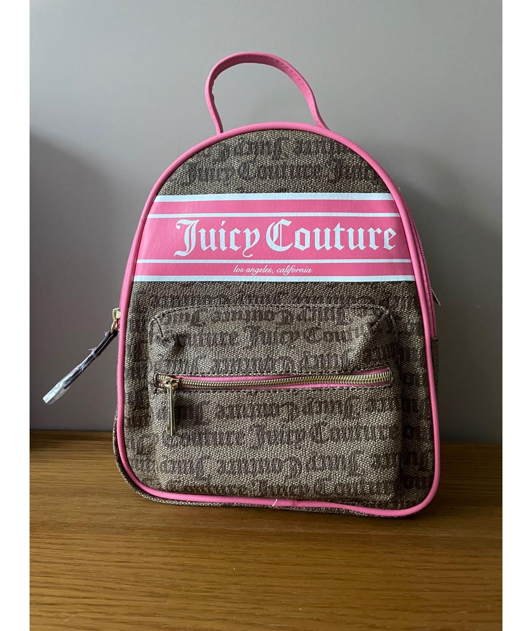 JUICY COUTURE Коричневый рюкзак из искусственной кожи, фото 5