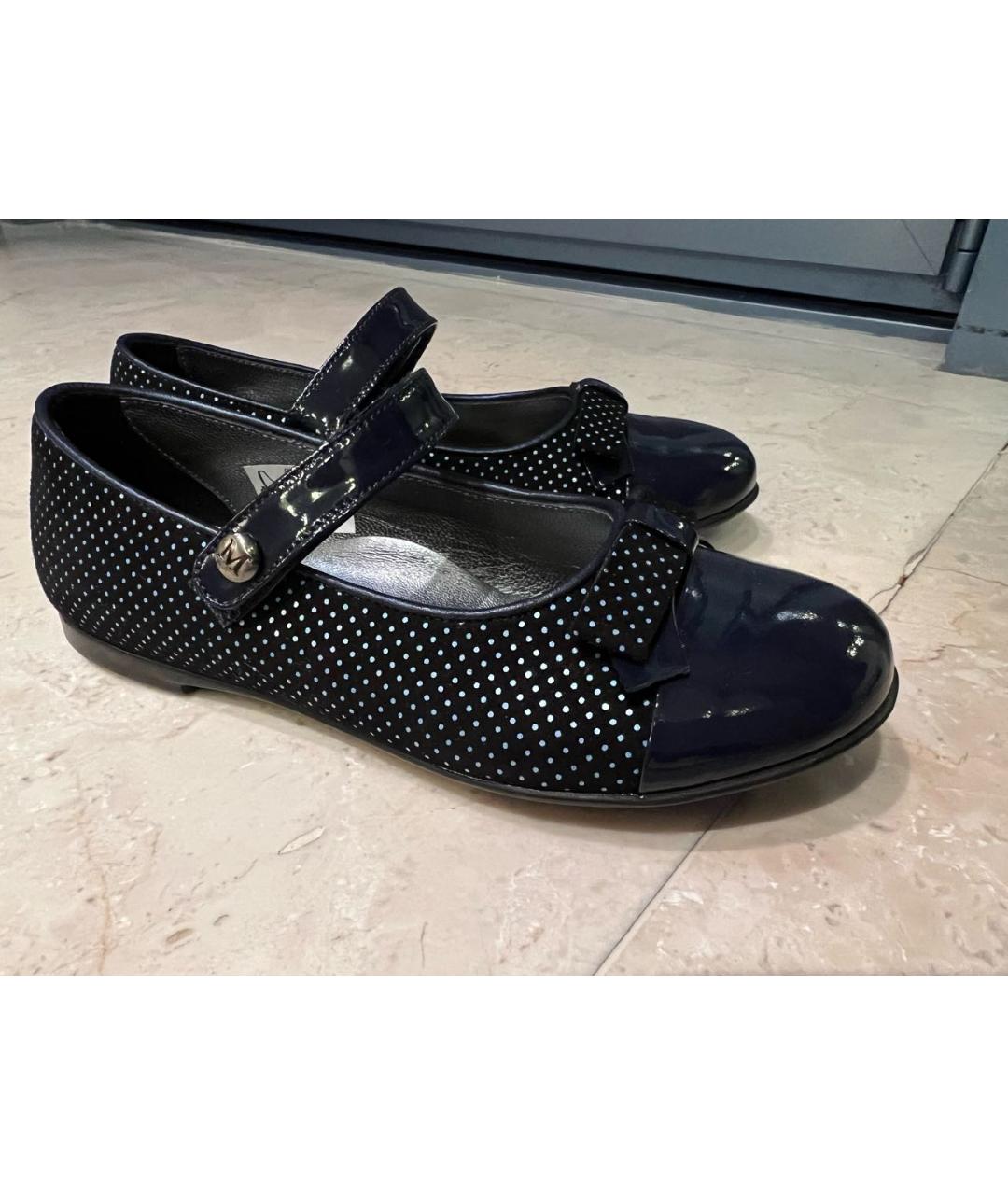 MISSOURI KIDS Темно-синие туфли из лакированной кожи, фото 6