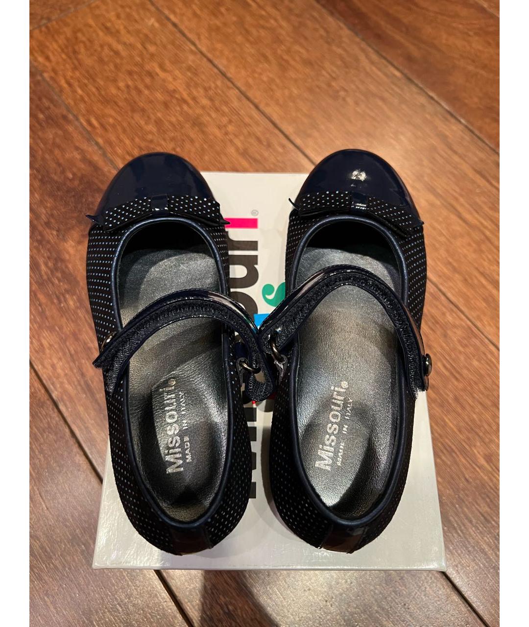 MISSOURI KIDS Темно-синие туфли из лакированной кожи, фото 3