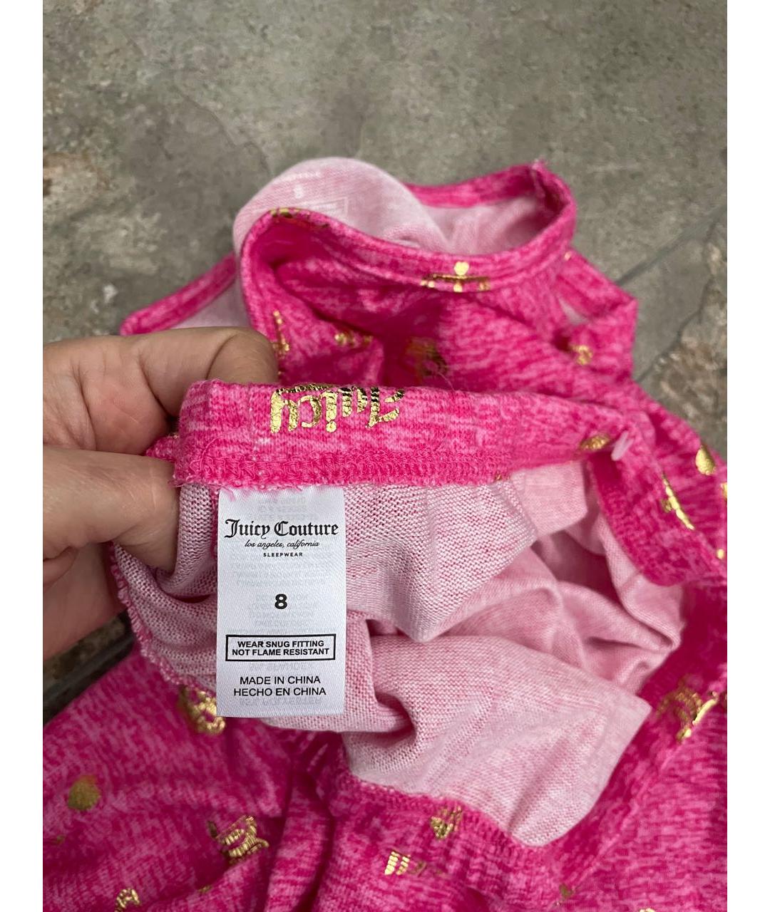 JUICY COUTURE KIDS Розовая полиэстеровая пижама/белье, фото 3