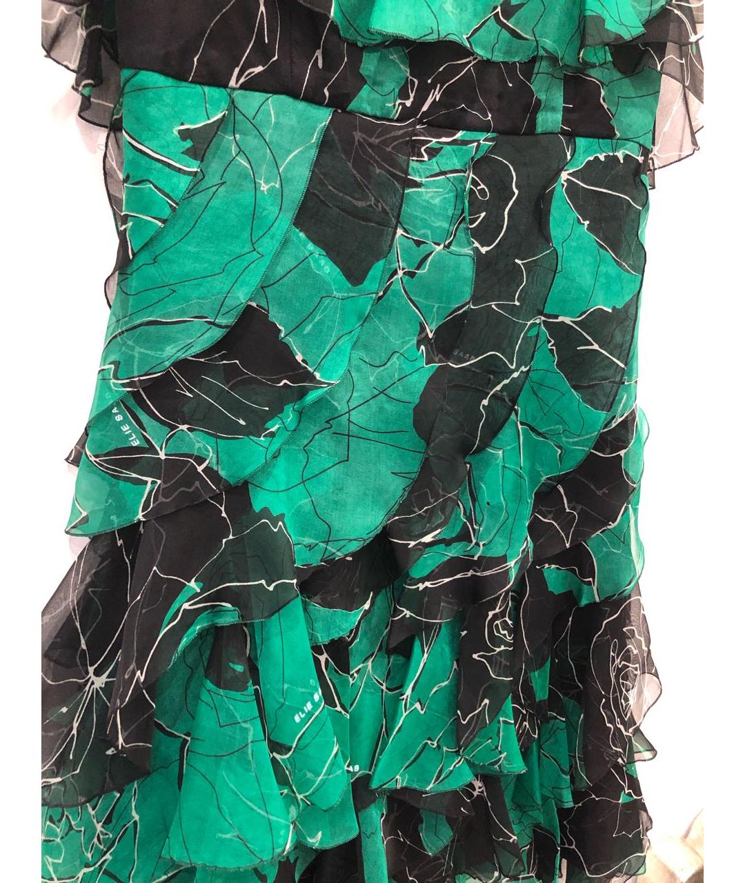 ELIE SAAB Зеленый шелковый сарафан, фото 2
