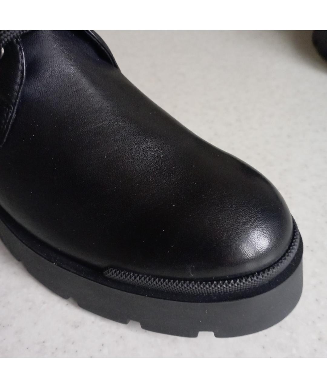FABI Черные кожаные ботинки, фото 6