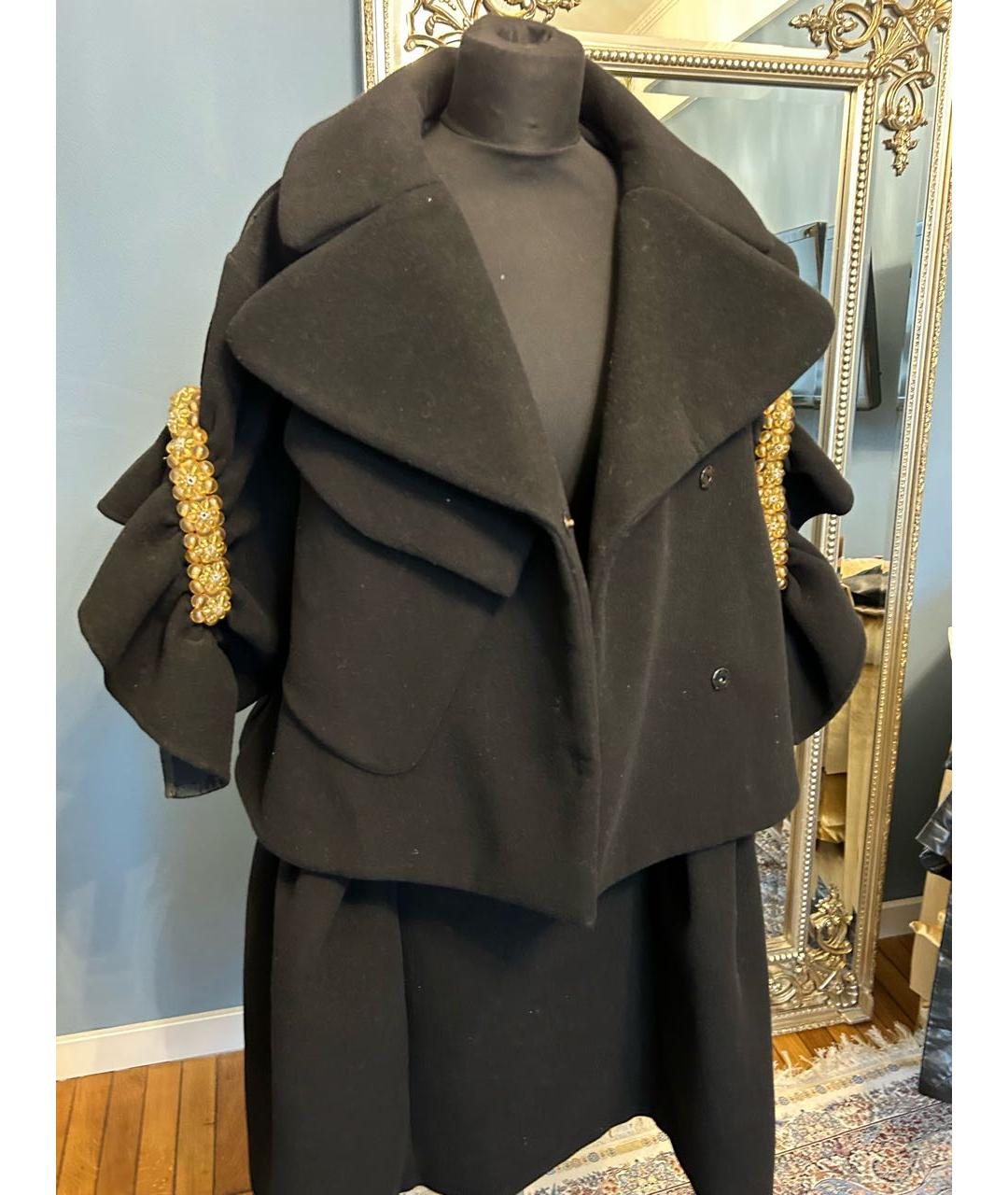 ROCHAS Черное шерстяное пальто, фото 4