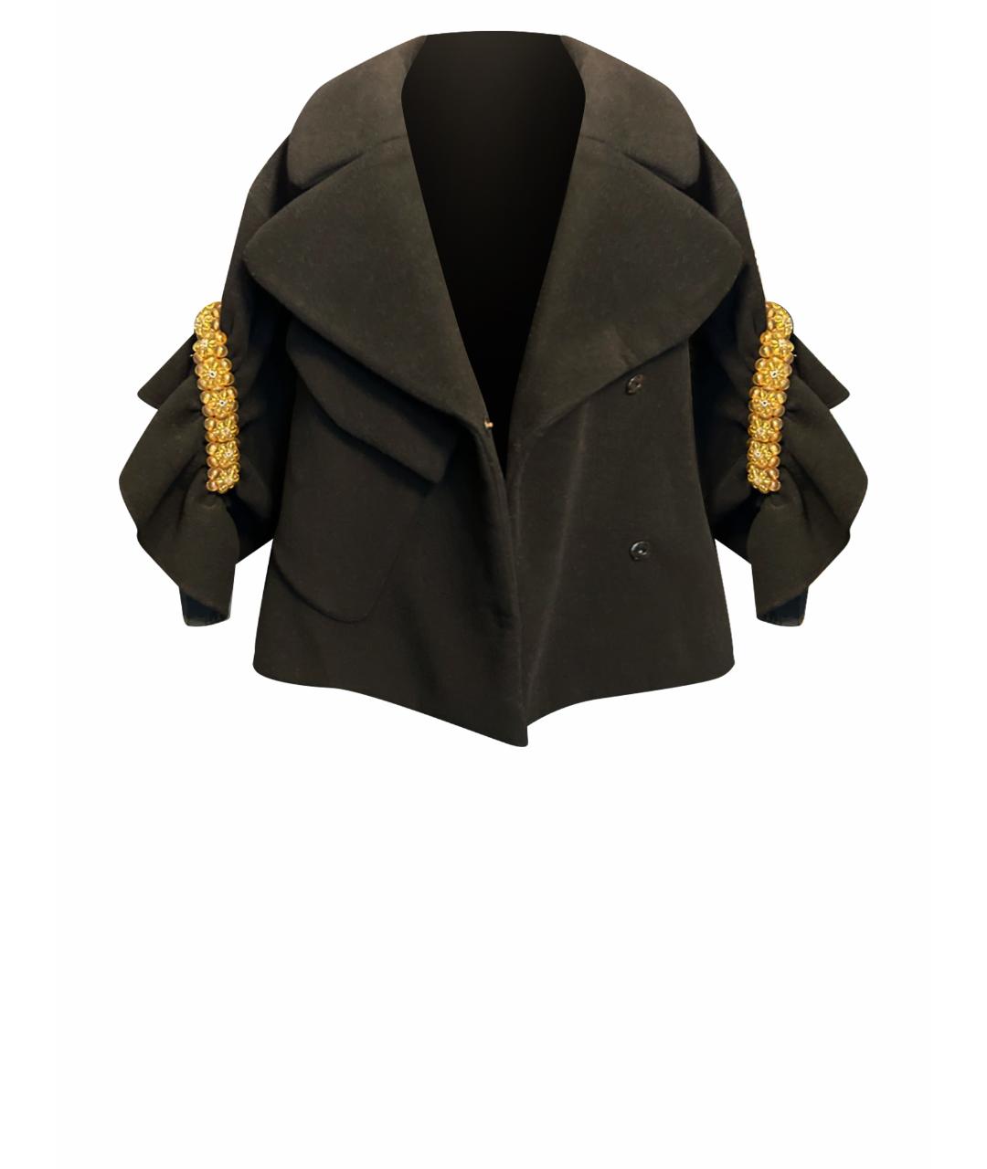 ROCHAS Черное шерстяное пальто, фото 1
