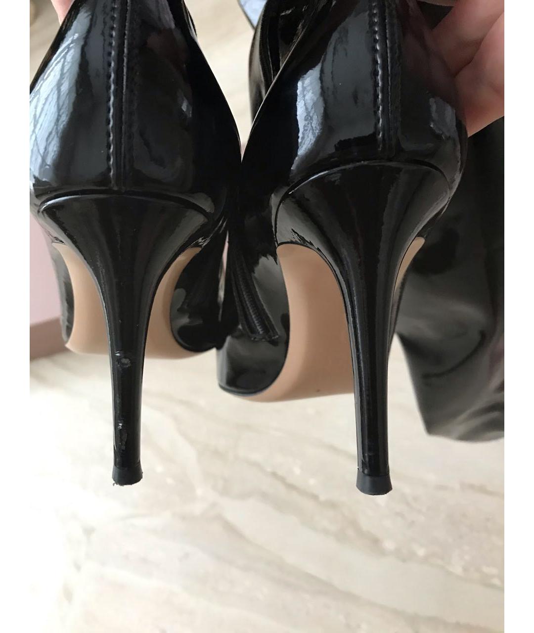 GIANVITO ROSSI Черные ботфорты из лакированной кожи, фото 5