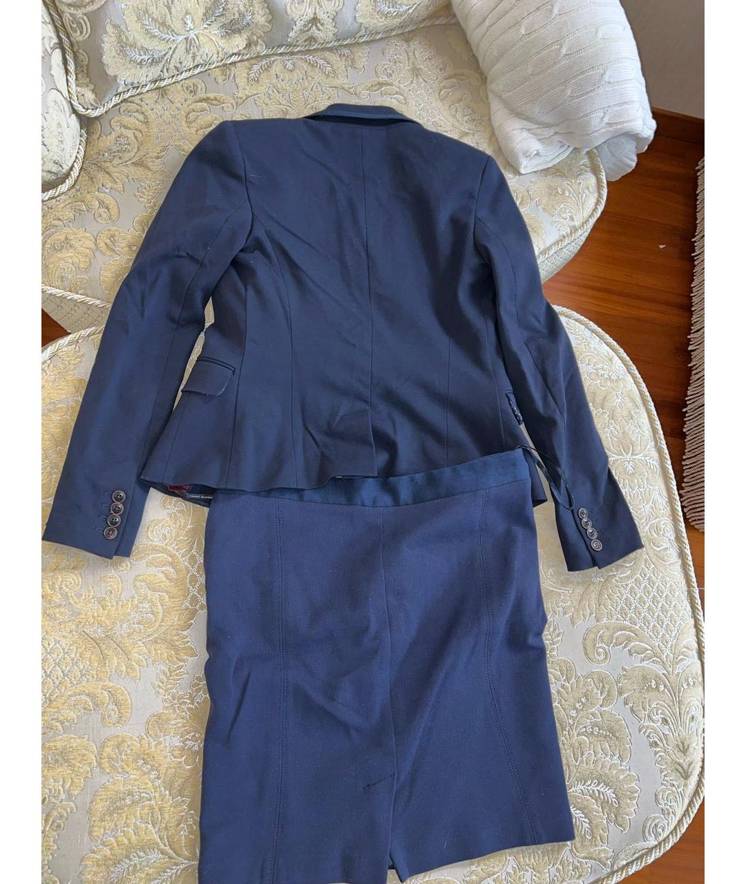 TOMMY HILFIGER Темно-синий кашемировый костюм с юбками, фото 2