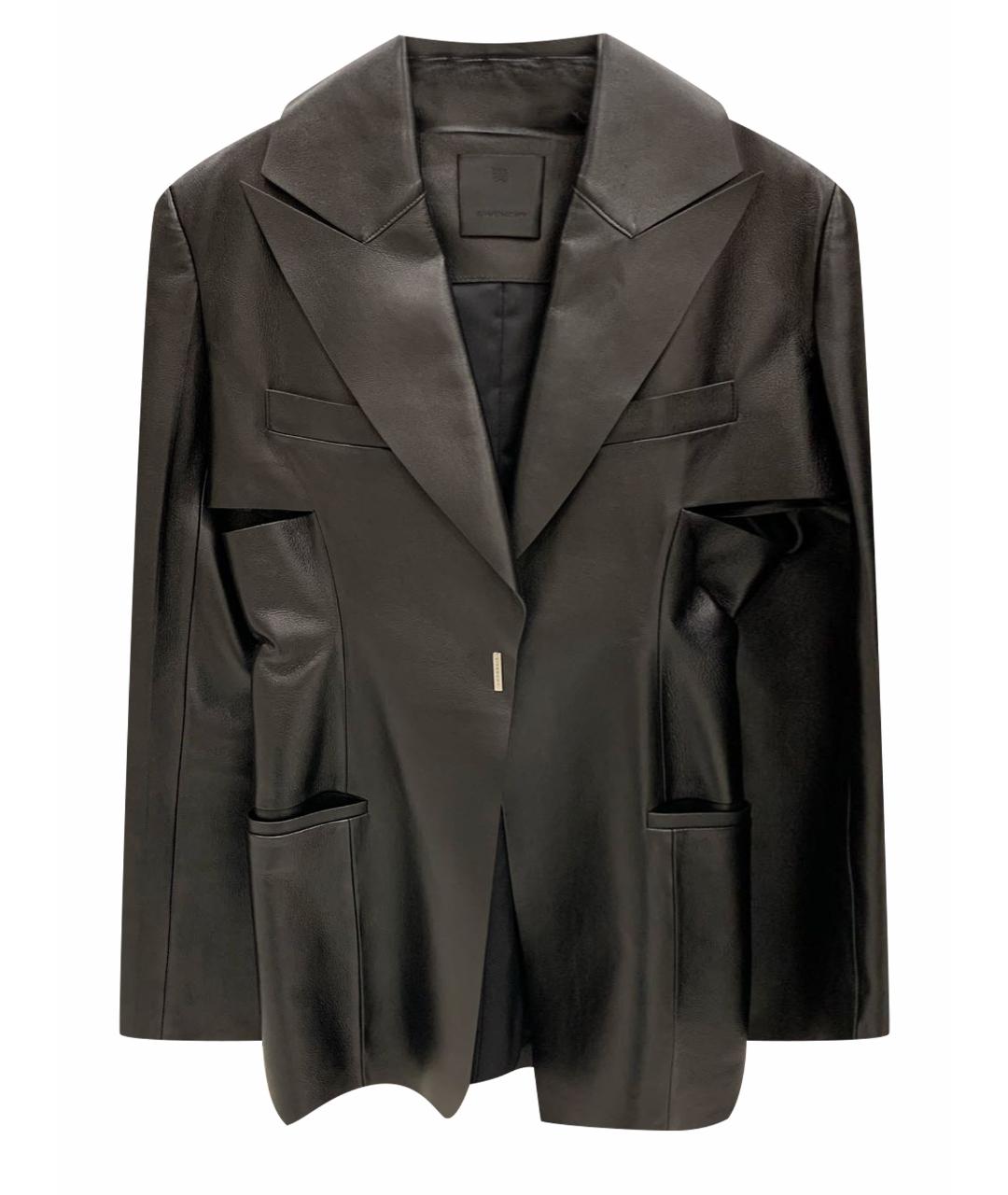 GIVENCHY Черный кожаный жакет/пиджак, фото 1