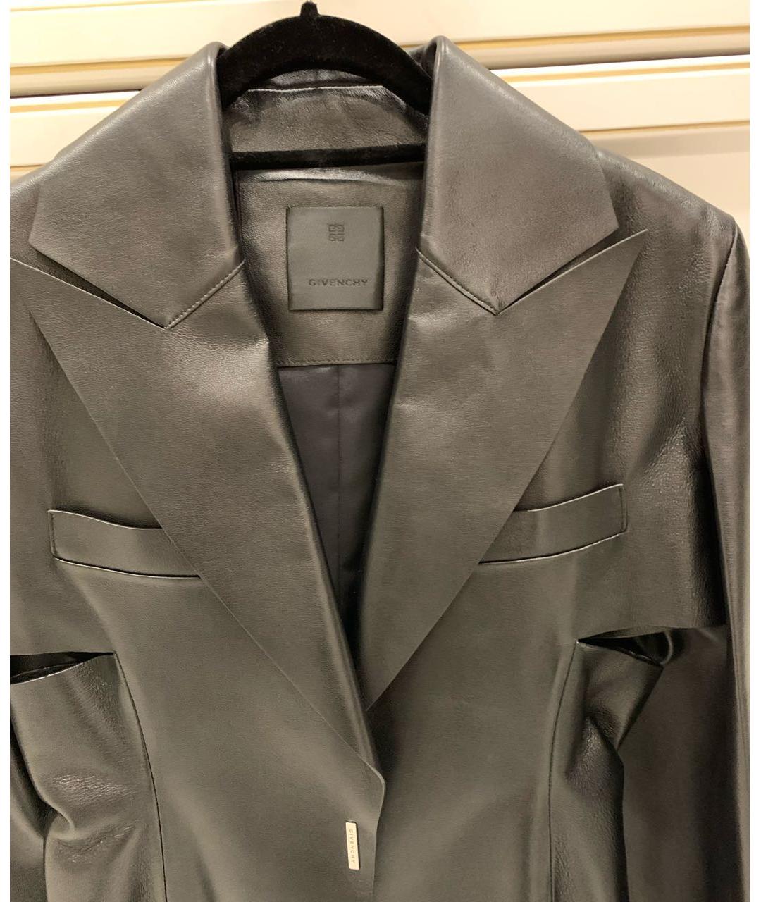 GIVENCHY Черный кожаный жакет/пиджак, фото 3
