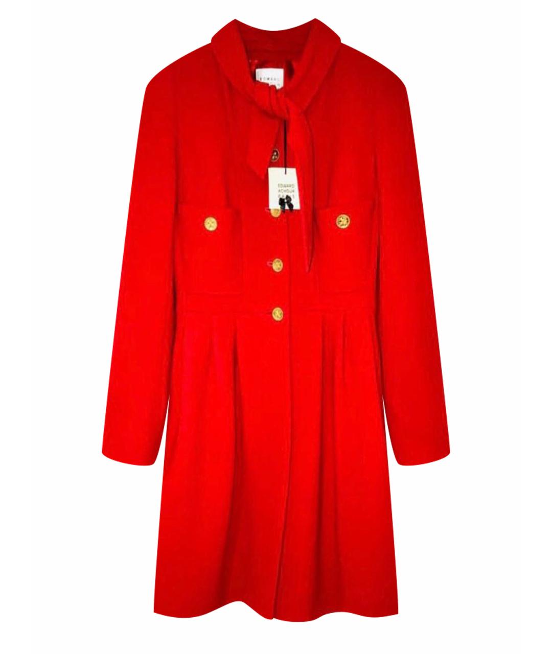 EDWARD ACHOUR PARIS Красное шерстяное пальто, фото 1