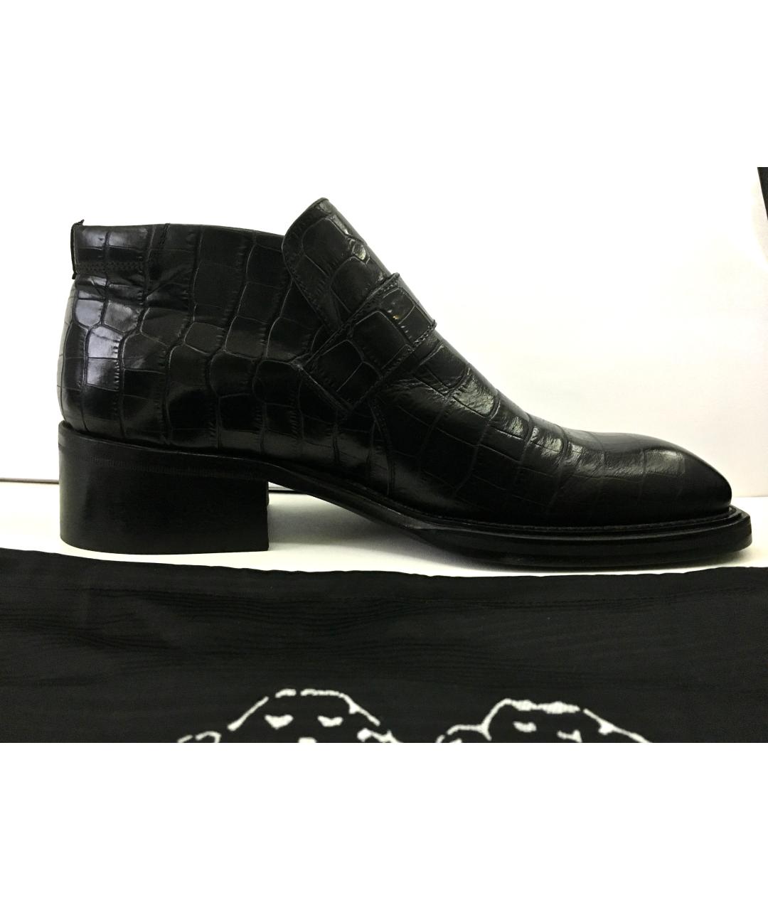 Messori Черные кожаные низкие ботинки, фото 6