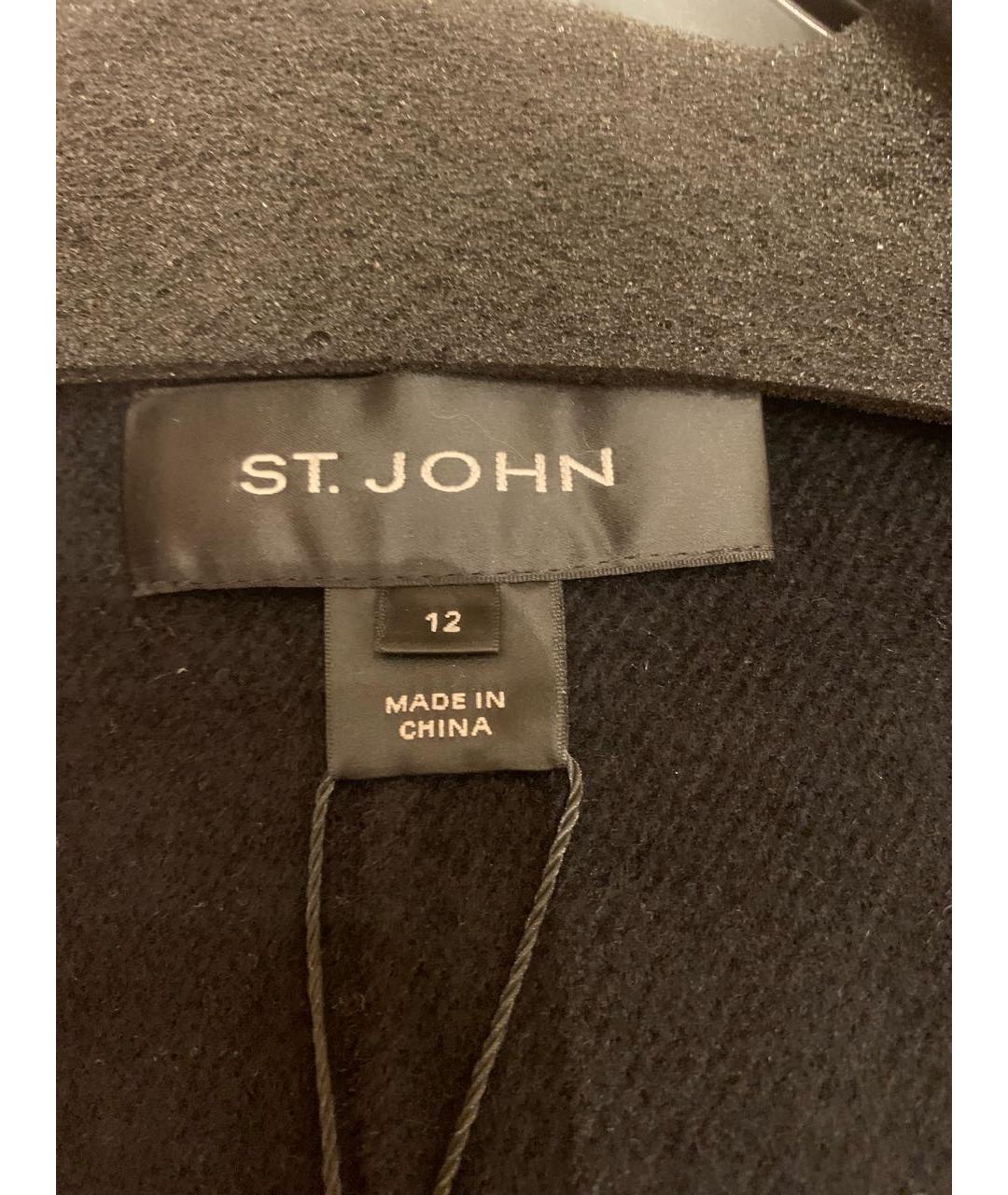 ST. JOHN Черное кашемировое пальто, фото 7