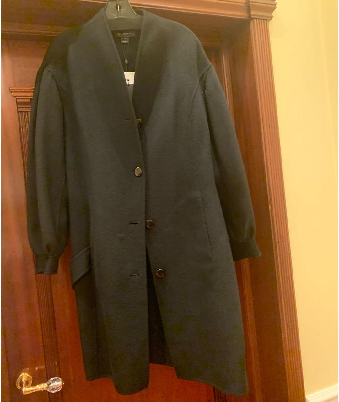 ST. JOHN Черное кашемировое пальто, фото 8