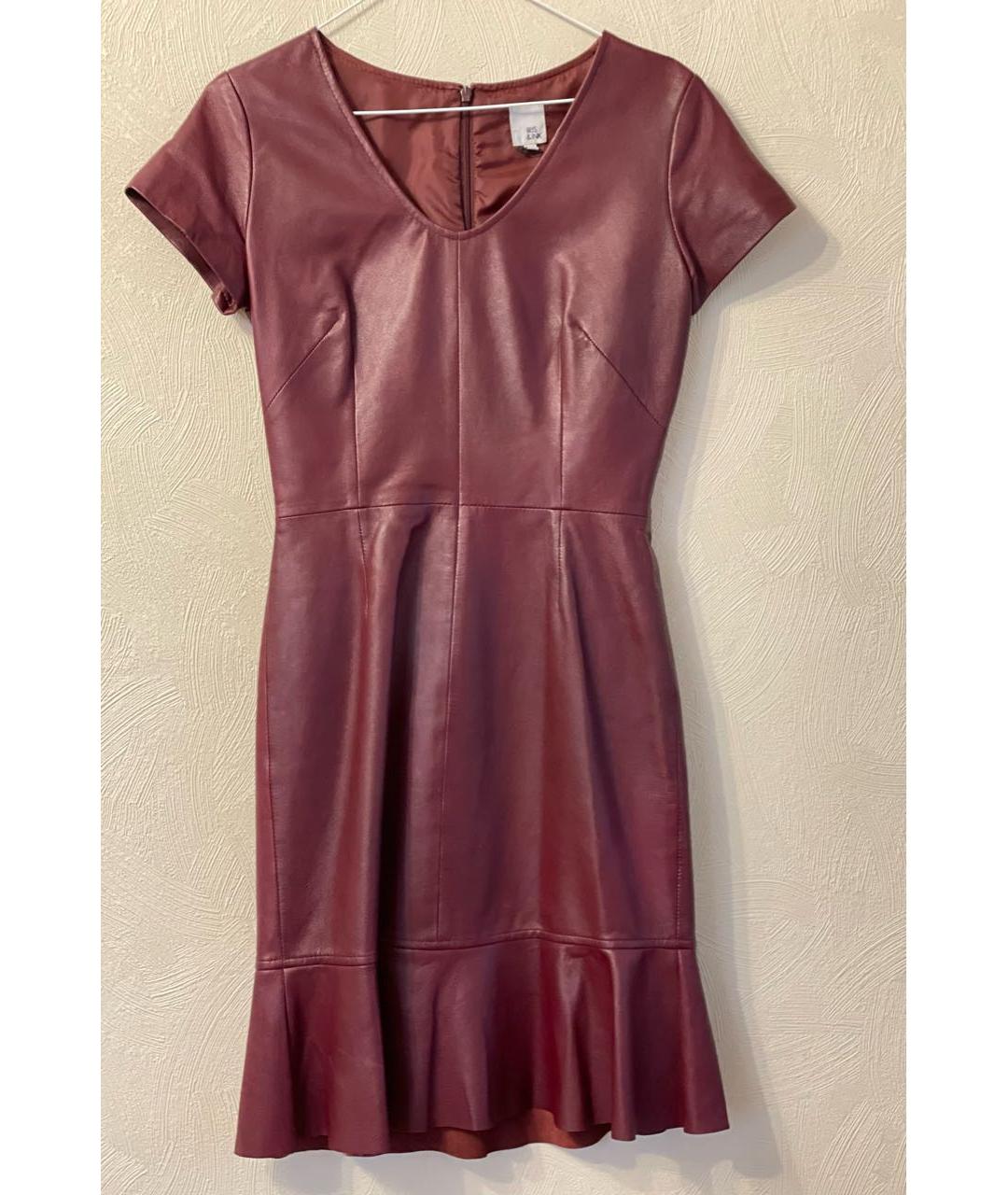 IRIS & INK  Бордовое кожаное платье, фото 6