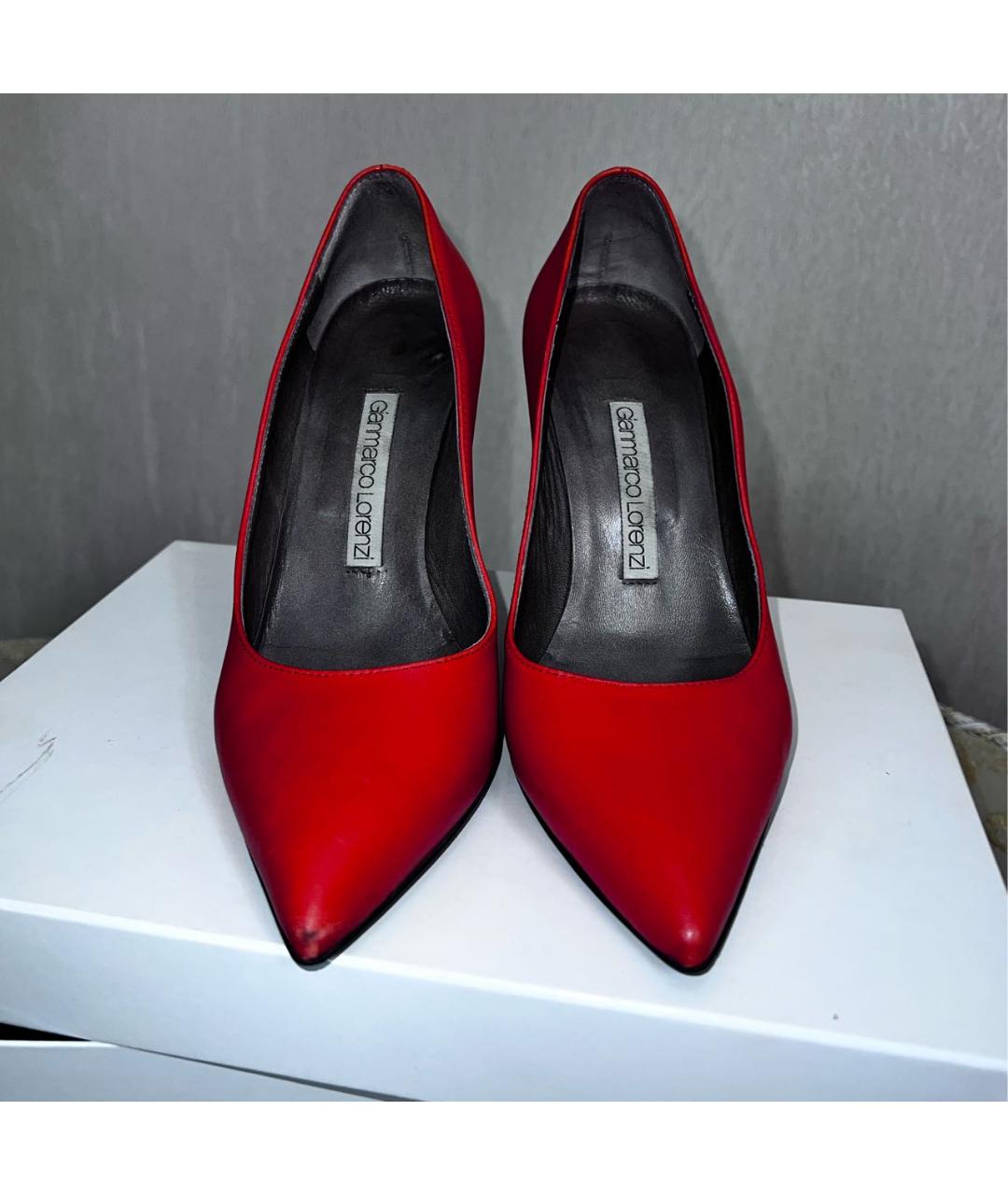GIAN MARCO LORENZI Красные кожаные туфли, фото 2