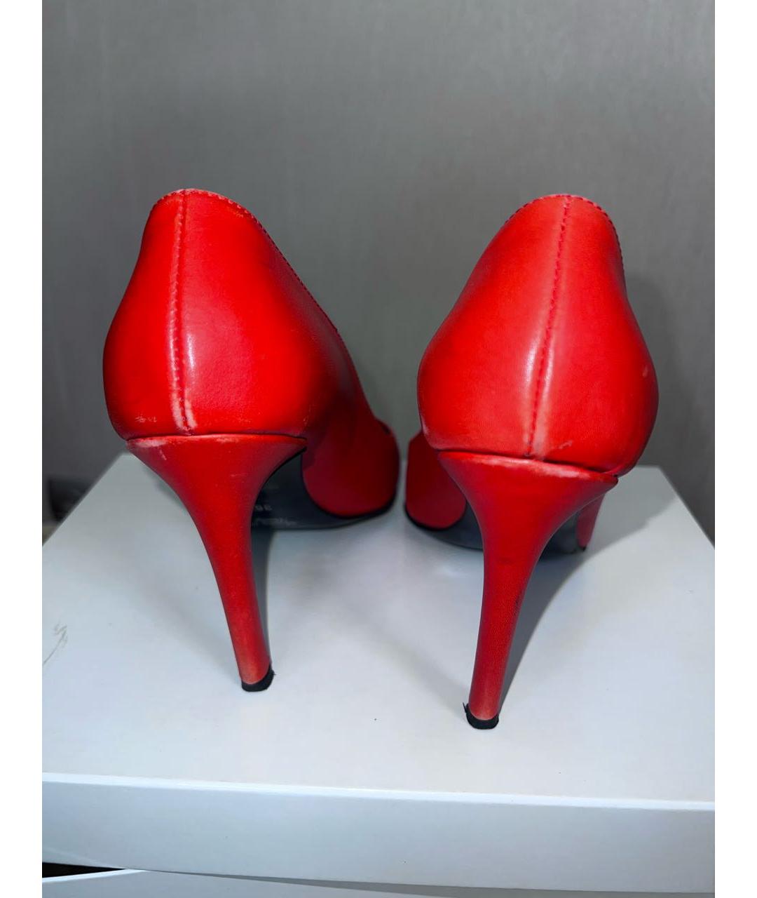 GIAN MARCO LORENZI Красные кожаные туфли, фото 4