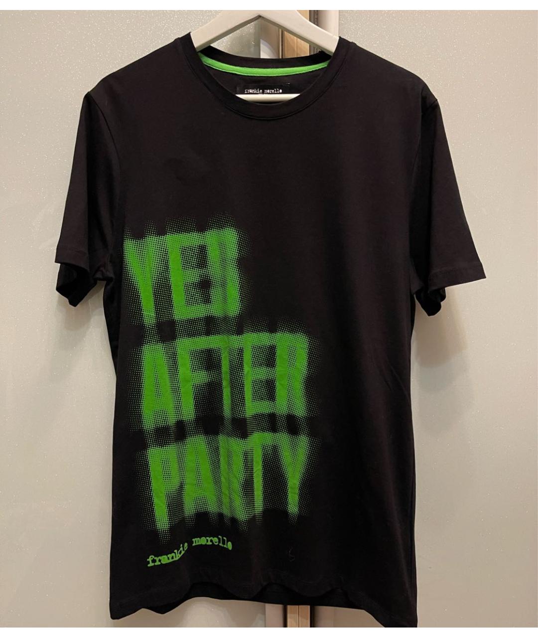 FRANKIE MORELLO Черная хлопковая футболка, фото 5