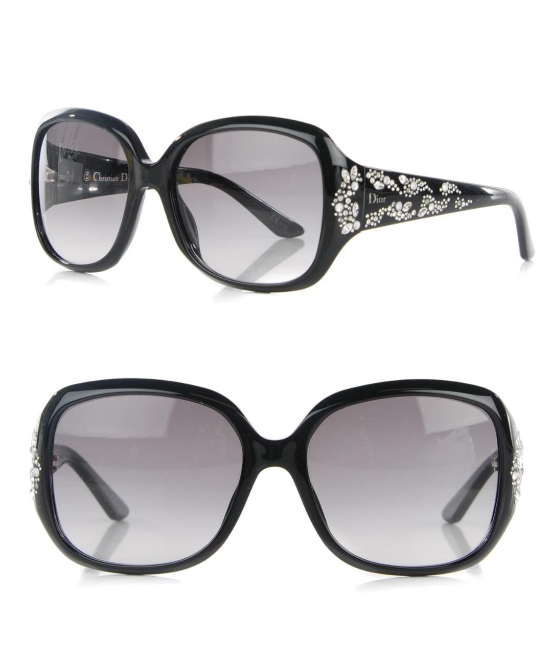 CHRISTIAN DIOR Черные пластиковые солнцезащитные очки, фото 2