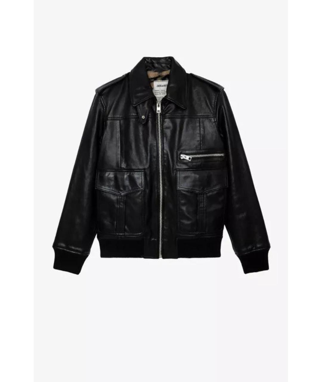 ZADIG & VOLTAIRE Черная кожаная куртка, фото 1