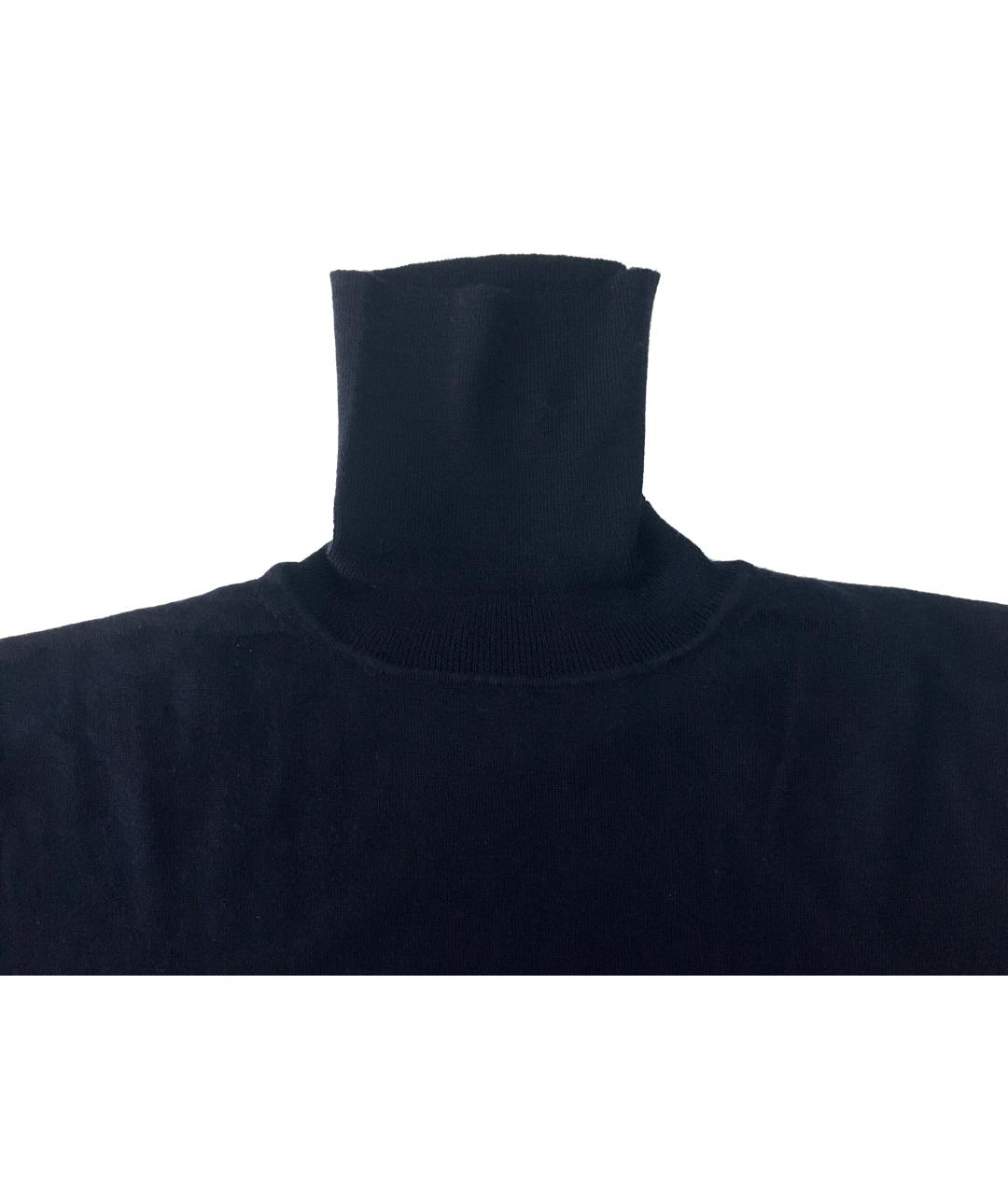 AZZARO Темно-синий шерстяной джемпер / свитер, фото 5
