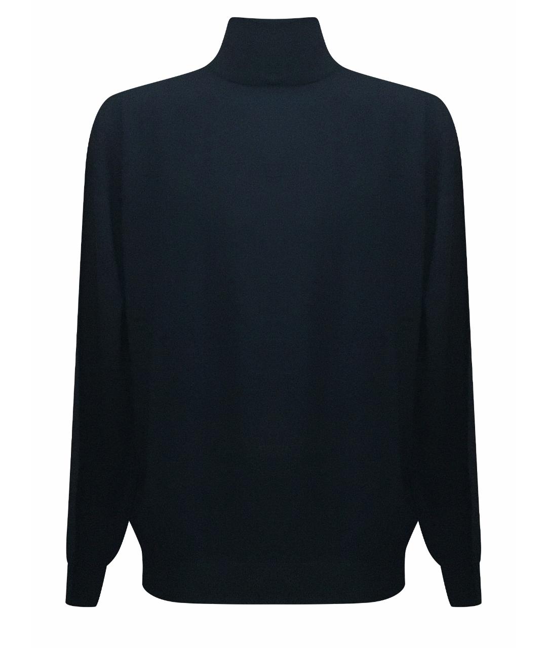 AZZARO Темно-синий шерстяной джемпер / свитер, фото 1